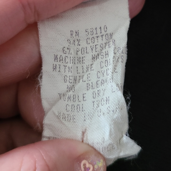 VINTAGE | STUDIO EASE | BLK SHORT SLEEVE BUTTONED| SIZE MEDIUM - Picture 12 of 14